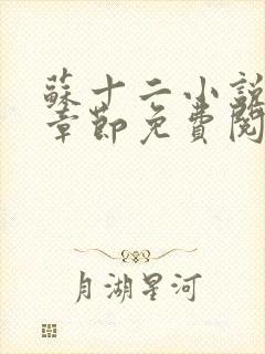 苏十二小说最新章节免费阅读下载