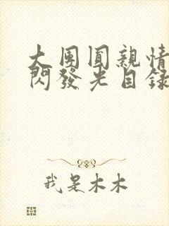 大团圆亲情会闪闪发光目录