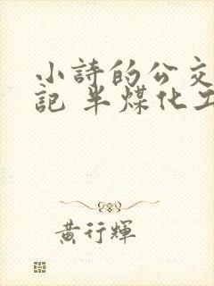 小诗的公交车日记 半煤化工