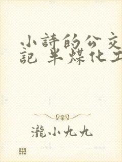 小诗的公交车日记 半煤化工