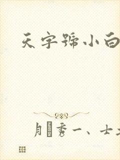 天字号小白脸