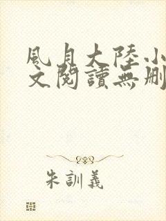 风月大陆小说全文阅读无删减