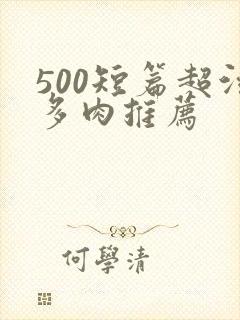 500短篇超污多肉推荐