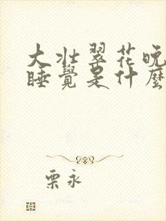 大壮翠花晚上不睡觉是什么电视剧