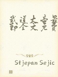 武道大帝最新章节全文免费阅读