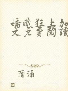 娇藏狂上加狂全文免费阅读笔趣阁