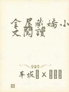 金屋藏娇小说全文阅读