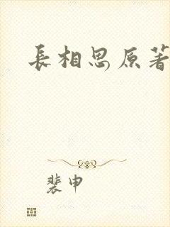 长相思原著小说