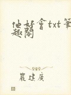 他好会txt笔趣阁