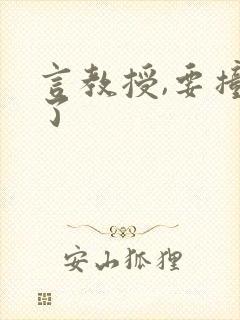 言教授,要撞坏了