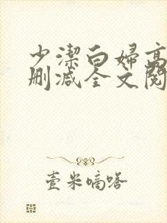少洁白妇高义无删减全文阅读