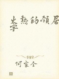 火热的领居中文字