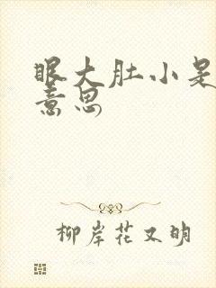 眼大肚小是什么意思