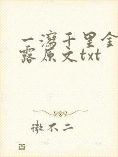 一泻千里金银花露原文txt