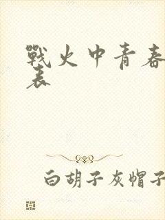 战火中青春演员表