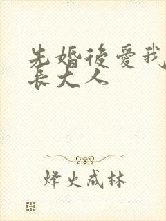 先婚后爱我的市长大人