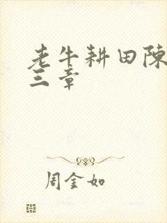 老牛耕田陈雪第三章