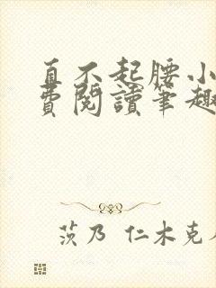 直不起腰小说免费阅读笔趣阁无弹窗