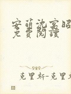 安萌沈宴昭小说免费阅读