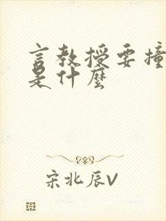 言教授要撞坏了是什么