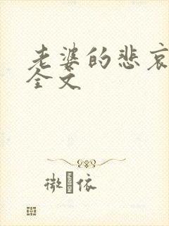 老婆的悲哀小说全文