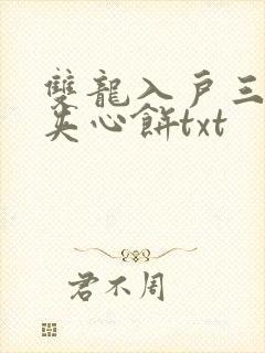 双龙入户三人行夹心饼txt