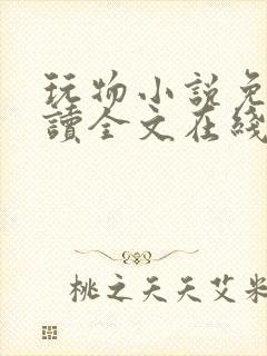 玩物小说免费阅读全文在线阅笔趣阁无弹窗