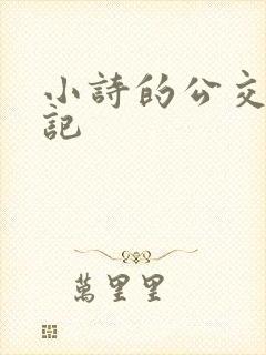 小诗的公交车日记