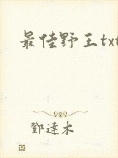 最佳野王txt