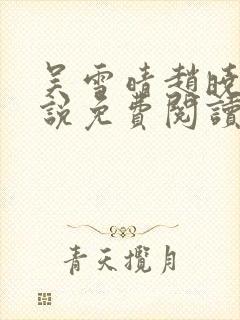 吴雪晴赵晓东小说免费阅读