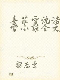 秦菲雪沈浩秦菲雪小说全文免费阅读求书