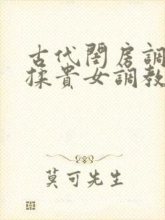 古代闺房调教h揉贵女调教记