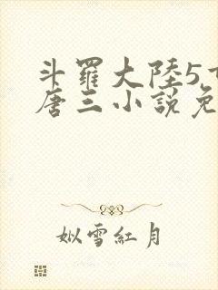 斗罗大陆5重生唐三小说免费阅读