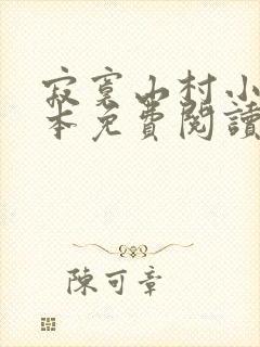 寂寞山村小说全本免费阅读