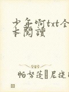 少年啊txt全本阅读