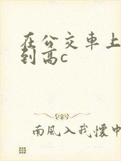 在公交车上被弄到高c