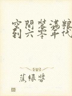 空间装满粮食回到六零年代