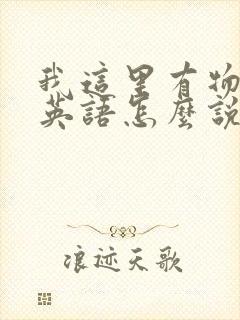 我这里有物资用英语怎么说