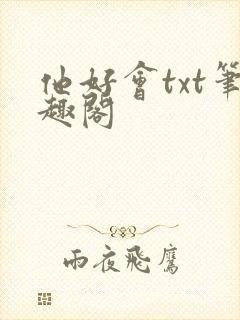 他好会txt笔趣阁