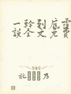 一干到底霍坤小说全文免费阅读