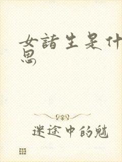 女诸生是什么意思