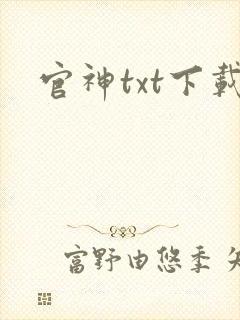 官神txt下载