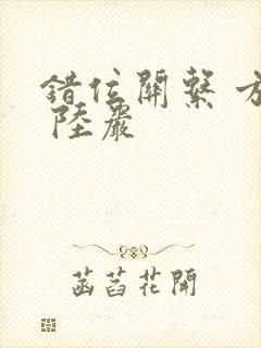 错位关系 方糖 陆岩