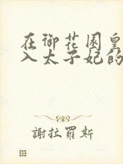 在御花园皇上进入太子妃的小说