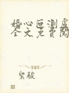 婚心叵测卢丹妮全文免费阅读小说