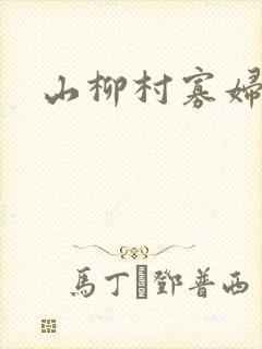山柳村寡妇情史