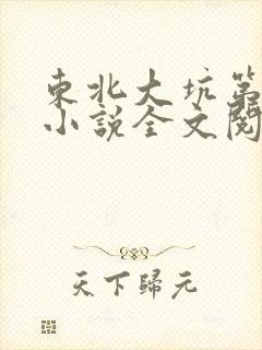 东北大坑第二部小说全文阅读