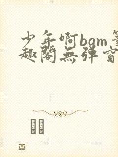 少年啊bgm笔趣阁无弹窗免费