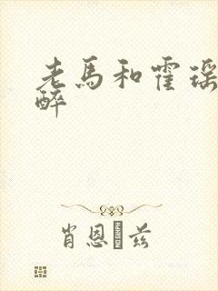 老马和霍瑶瑶喝醉