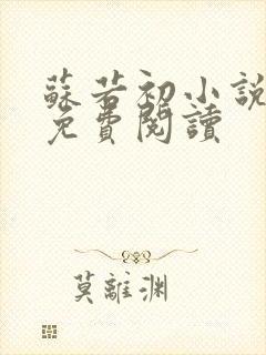 苏若初小说全文免费阅读